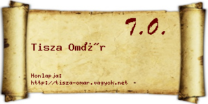 Tisza Omár névjegykártya